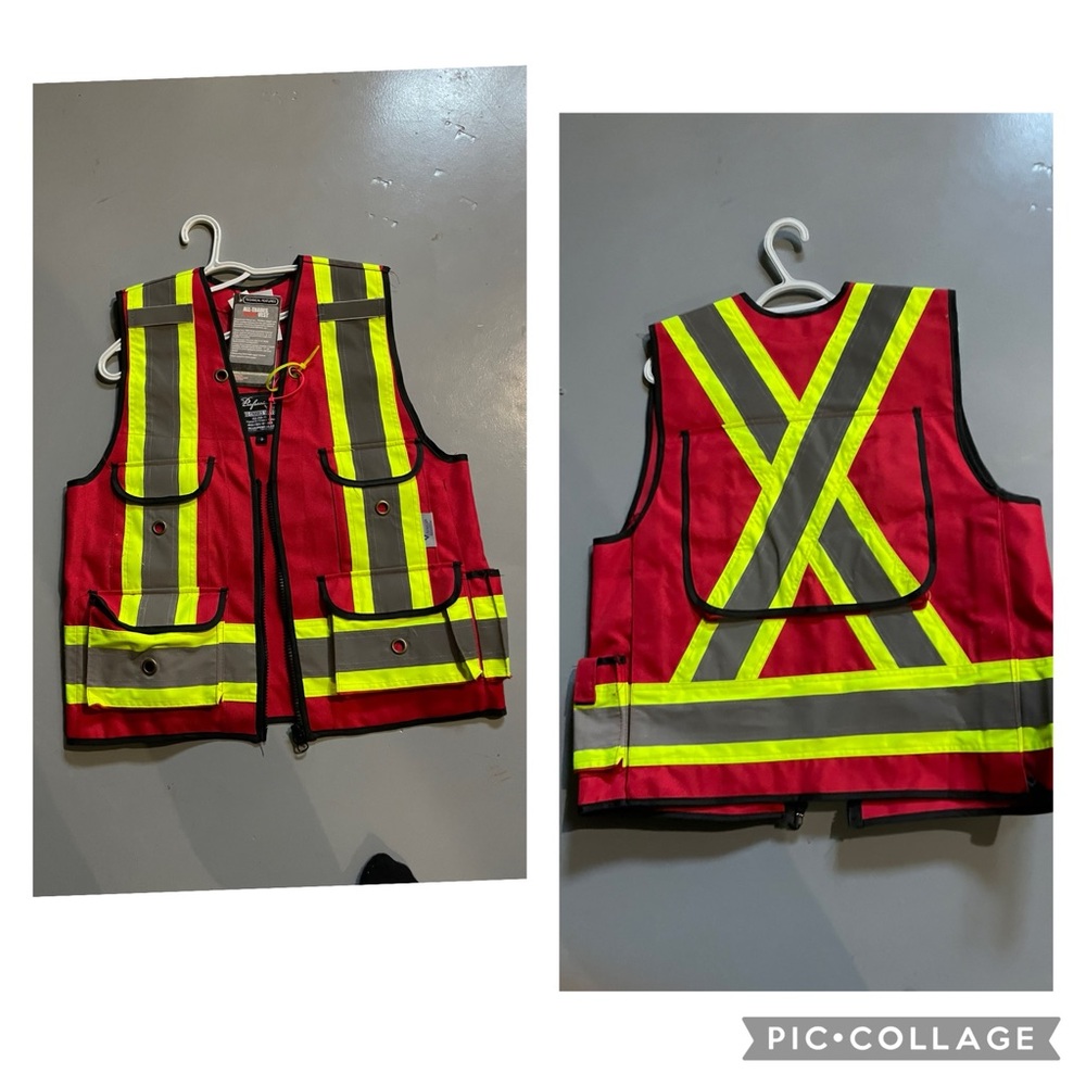 High-Visibility Red Safety Vest
